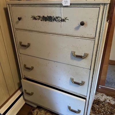 Sale Photo Thumbnail #86: 3pc Art Deco Painted Bedroom Set