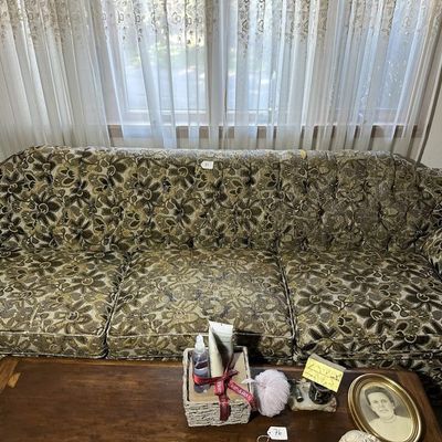 Sale Photo Thumbnail #78: 1970s Floral Sofa Couch and Accent Chair