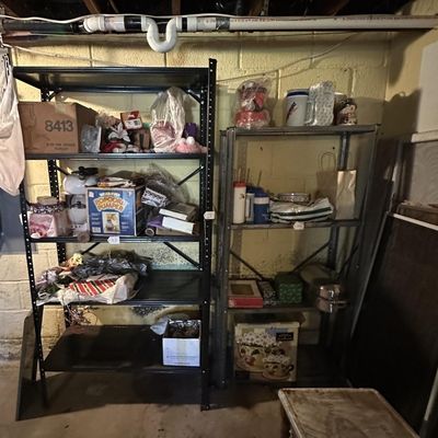 Sale Photo Thumbnail #113: 2 Metal Shelves-No Contents