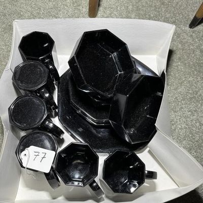 Sale Photo Thumbnail #74: Arcoroc France Octime Black Glass