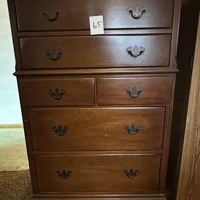 Sale Photo Thumbnail #62: Colonial Style 5-Drawer Tallboy Dresser