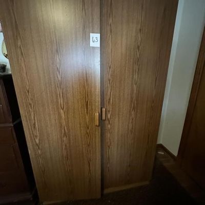 Sale Photo Thumbnail #60: Retro 2-Door Wooden Wardrobe Armoire