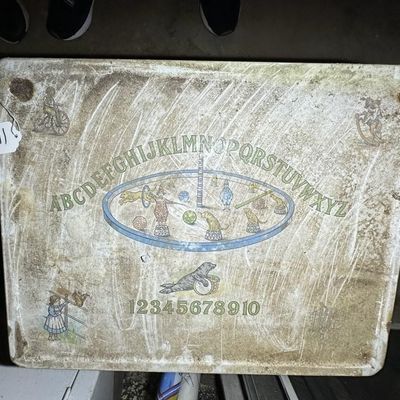 Sale Photo Thumbnail #115: Litho Porcelain Enamel Child Table