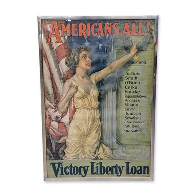 Sale Photo Thumbnail #108: Howard Chandler Christy (American, 1872-1952) WWI Victory Liberty Loan Lithograph Poster