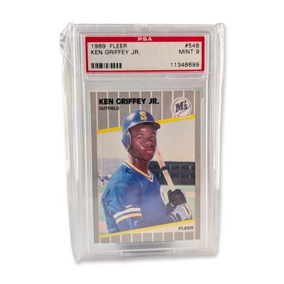 Sale Photo Thumbnail #478: 1989 Fleer 548 Ken Griffey Jr. PSA 9 Mint Rookie Card