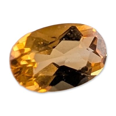 Sale Photo Thumbnail #409: Faceted Oval Cut Yellow Citrine Gemstone