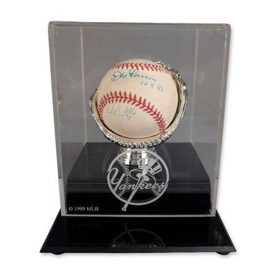 Sale Photo Thumbnail #454: Don Larsen and David Wells New York Yankees Perfect Game Signed Baseball w/ COA