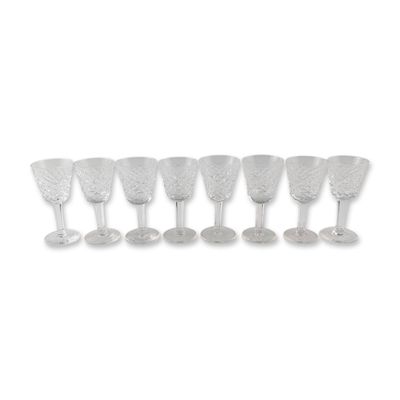 10pc Waterford Alana Pattern Crystal Liqueur Glasses