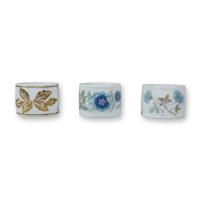 Sale Photo Thumbnail #308: 3pc Wedgwood Bone China Napkin Rings