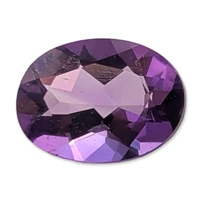 Sale Photo Thumbnail #180: Oval Faceted Purple Amethyst Gemstone
