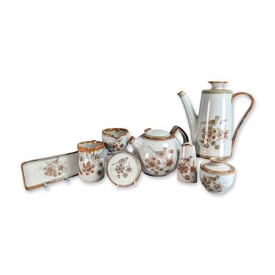 Sale Photo Thumbnail #329: 8pc El Palomar Ken Edwards Mexican Stoneware Coffee and Tea Set