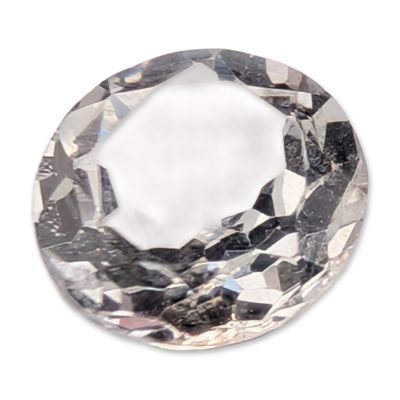 Sale Photo Thumbnail #439: Oval Cut White Topaz Faceted Gemstone