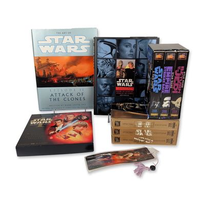 Sale Photo Thumbnail #234: 6pc Star Wars Original and Prequel Trilogy Books and VHS Box Sets