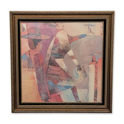Sale Photo Thumbnail #124: Gregory Hawthorne ( American b. 1951) Epoxygraph on Paper, Signed