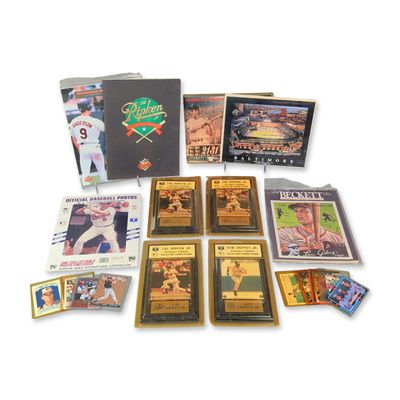 Sale Photo Thumbnail #483: 19pc Cal Ripken Jr. and Ken Griffey Jr. Baseball Memorabilia Collection