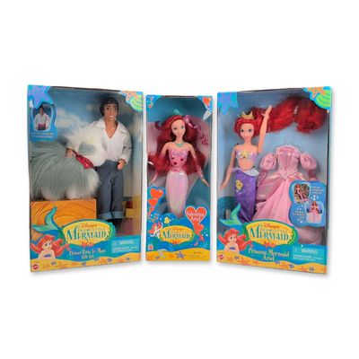 Sale Photo Thumbnail #534: Three Mattel Disney The Little Mermaid Dolls