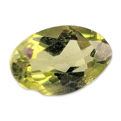 Sale Photo Thumbnail #648: Oval Mixed Cut Yellowish-Green Faceted Gemstone