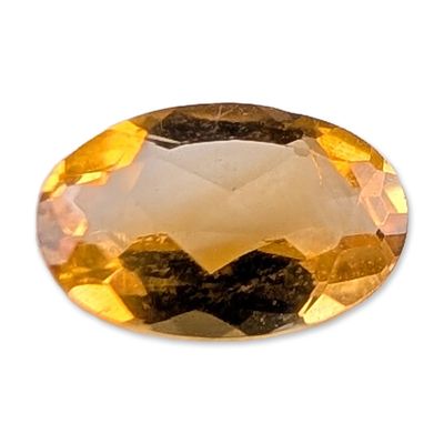 Sale Photo Thumbnail #424: Oval Faceted Golden Yellow Citrine Gemstone