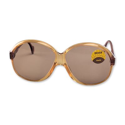 Sale Photo Thumbnail #452: Zeiss West Germany Oversized Amber Clarlet Sunglasses w/ Soft Case