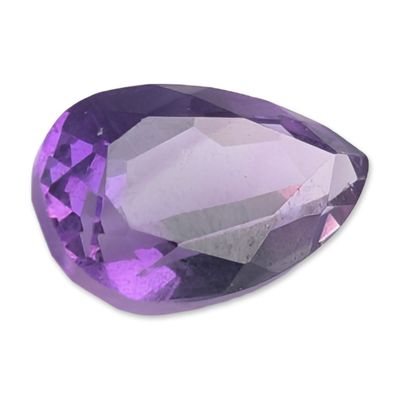 Sale Photo Thumbnail #176: Faceted Pear Cut Amethyst Gemstone