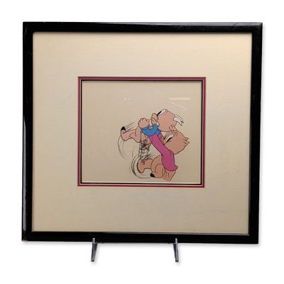 Sale Photo Thumbnail #239: Looney Tunes Porky Pig Original Hand Inked Animation Cel Painting
