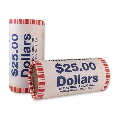 Sale Photo Thumbnail #707: 2pc 2007 US Presidential Twenty-Five-Dollar Coin Rolls, George Washington