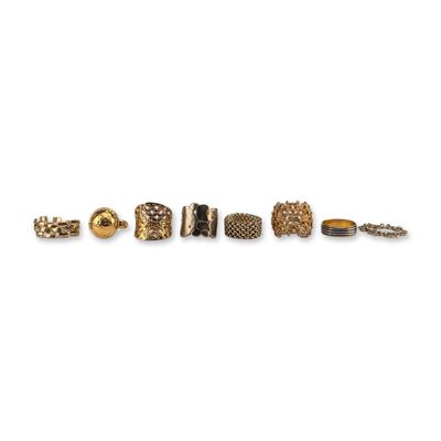 Sale Photo Thumbnail #174: 8pc Assortment of Vintage Gold-Plated Rings