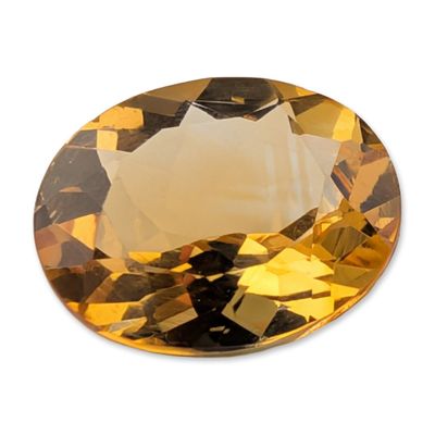 Sale Photo Thumbnail #420: Faceted Golden Yellow Oval Cut Citrine Quartz Gemstone