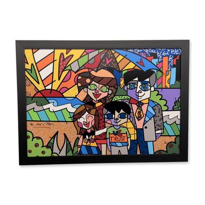 Sale Photo Thumbnail #120: Romero Britto (Brazilian, b. 1963) Framed Giclee on Canvas, U.S. Trust