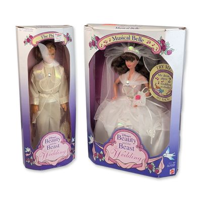 Sale Photo Thumbnail #530: 2pc Mattel Disney's Beauty and the Beast Wedding Dolls