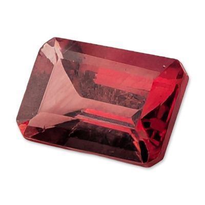 Sale Photo Thumbnail #639: Emerald Cut Reddish Pink Loose Gemstone