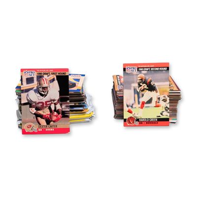 Sale Photo Thumbnail #228: Over 50pc 1990 Pro Set NFL Football Card Collection