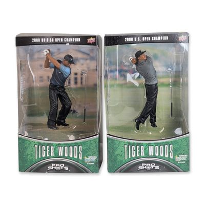 Sale Photo Thumbnail #667: Pair of Upper Deck Tiger Woods Pro Shots Figures