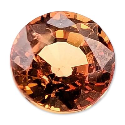 Sale Photo Thumbnail #433: Round Brilliant Cut Cognac Colored Loose Sapphire Gemstone