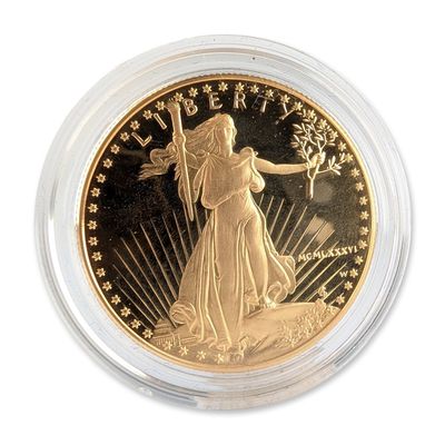 Sale Photo Thumbnail #244: 1986-W US American Eagle 1oz Fifty-Dollar Gold Proof Coin