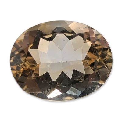 Sale Photo Thumbnail #653: Faceted Oval Champagne Quartz Gemstone