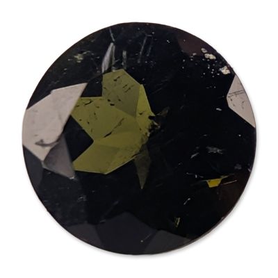 Sale Photo Thumbnail #210: Round Brilliant-Cut Forest Green Tourmaline Gemstone