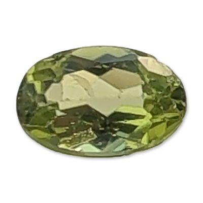 Sale Photo Thumbnail #657: Yellowish Green Oval Cut Faceted Gemstone