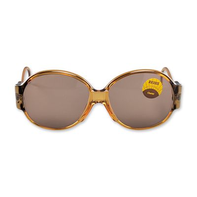 Sale Photo Thumbnail #213: Marwitz Translucent Amber Acetate Oversized Women Sunglasses w/ Zeiss Lenses