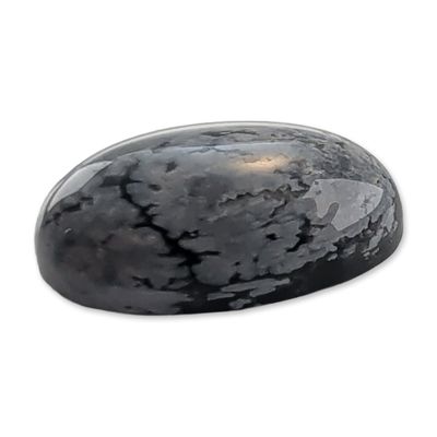 Sale Photo Thumbnail #646: Oval Snowflake Obsidian Cabochon Gemstone