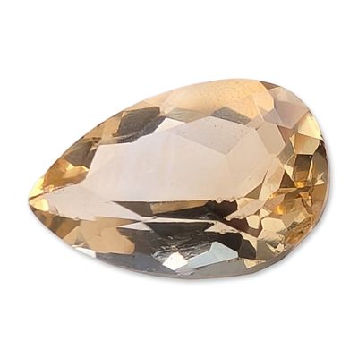 Sale Photo Thumbnail #411: Faceted Pear Cut Yellow Citrine Gemstone