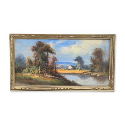William Henry Chandler (1854-1928), 'Riverside Cottage' (Signed)