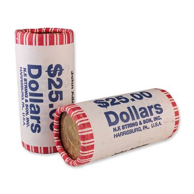 Sale Photo Thumbnail #709: 2pc 2007 US Presidential Twenty-Five-Dollar Coin Rolls, John Adams