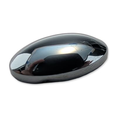 Sale Photo Thumbnail #643: Polished Oval Hematite Gemstone Cabochon