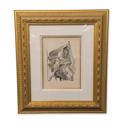 Sale Photo Thumbnail #591: Salvador Dali (Spanish, 1904-1989) Wood Engraving on Rives Paper, Inferno 4, with COA