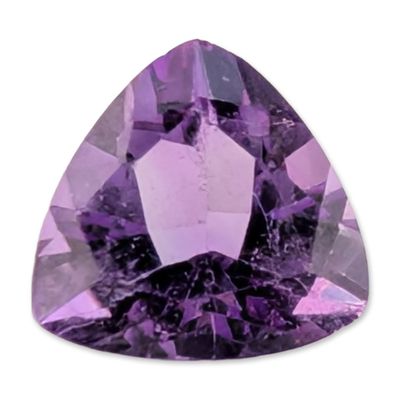 Sale Photo Thumbnail #184: Trillion Cut Faceted Purple Amethyst