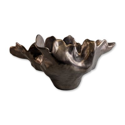 Sale Photo Thumbnail #317: Large Contemporary Meteor Bronze Glazed Ceramic Bowl
