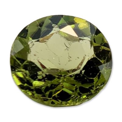 Sale Photo Thumbnail #647: Oval Cut Yellowish Green Peridot Gemstone