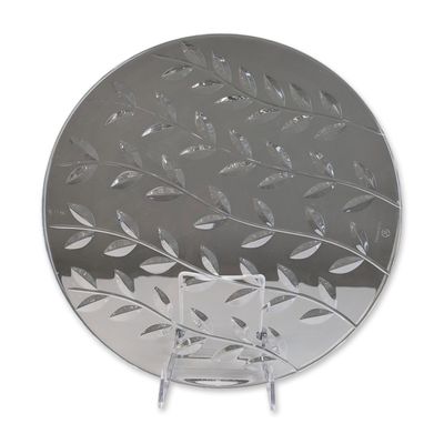 Tiffany and Co. Crystal Leaf Pattern Platter