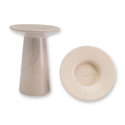 Sale Photo Thumbnail #302: 2pc Paul Costelloe for Wedgwood Ceramic Candleholders